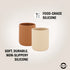 Mikk-Line Silicone Cups (2 Pack) Tableware WhiteSwan/Brownsugar